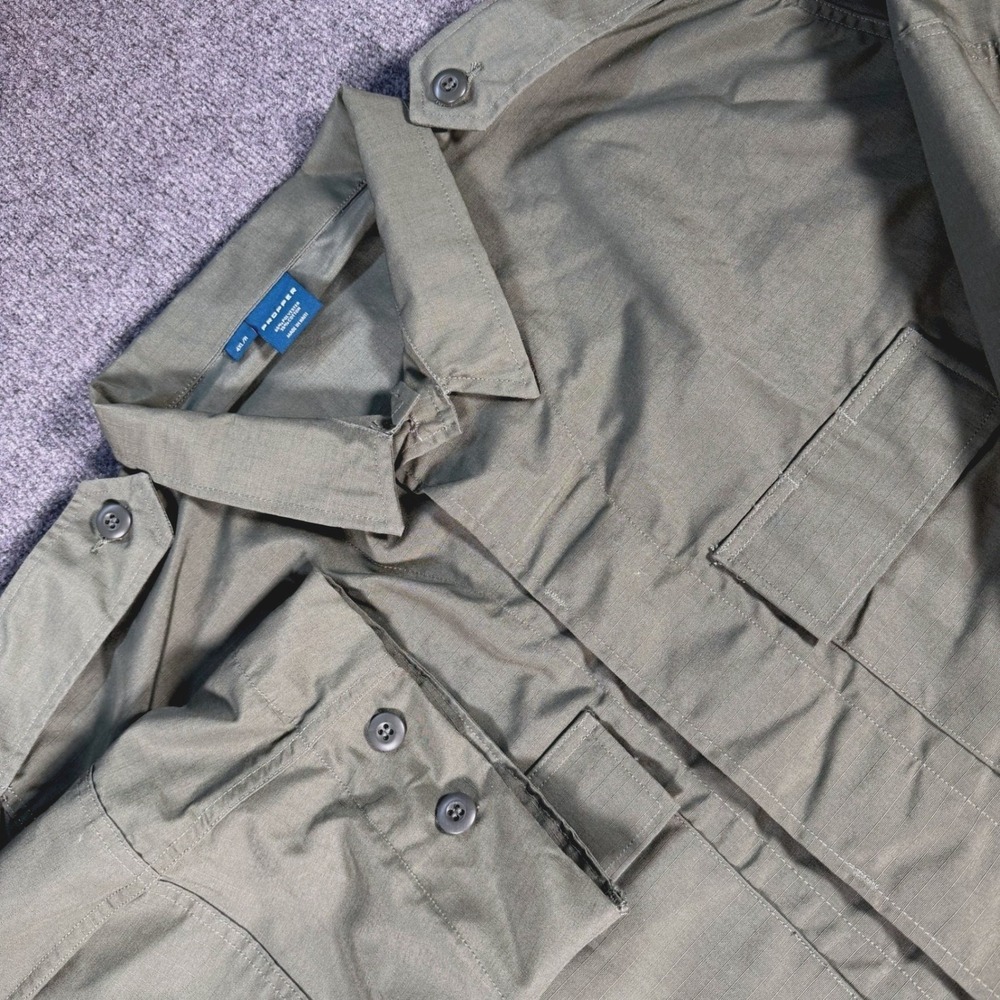 Propper Mens 4XL Regular Olive Green Tactical BDU Ripstop Shirt F5452 #4621